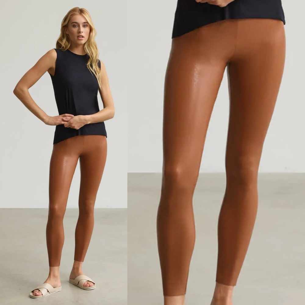 Commando Faux Leather Legging in Cocoa size Large‎